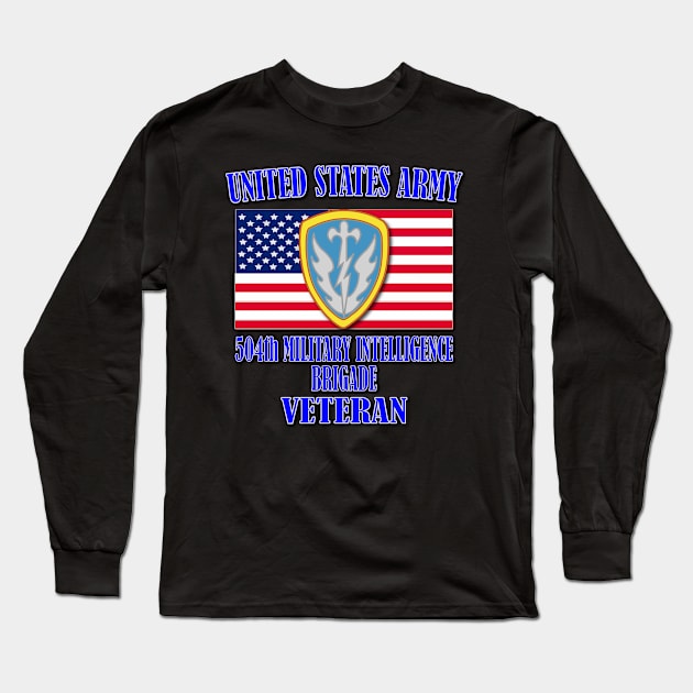 504th Military Intelligence Brigade- Veteran Long Sleeve T-Shirt by Relaxed Lifestyle Products